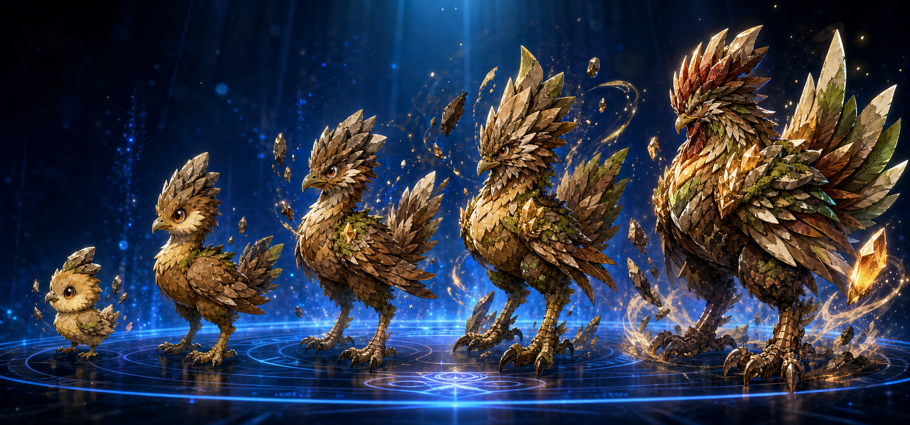 Crag Evolution Line (Chick to mature staging)