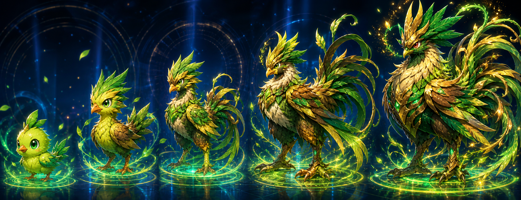 Moss Evolution Line (Chick to mature staging)